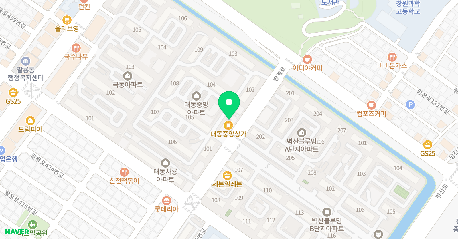 영재들의미술상자 팔용교육원 위치