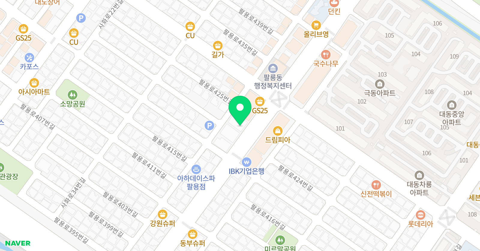 GnB어학원 사화캠퍼스 위치