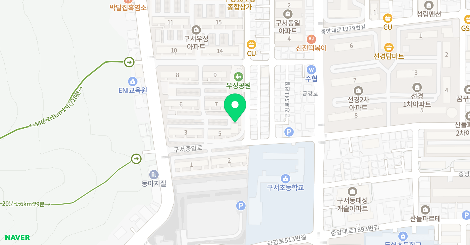 우성 수학 위치