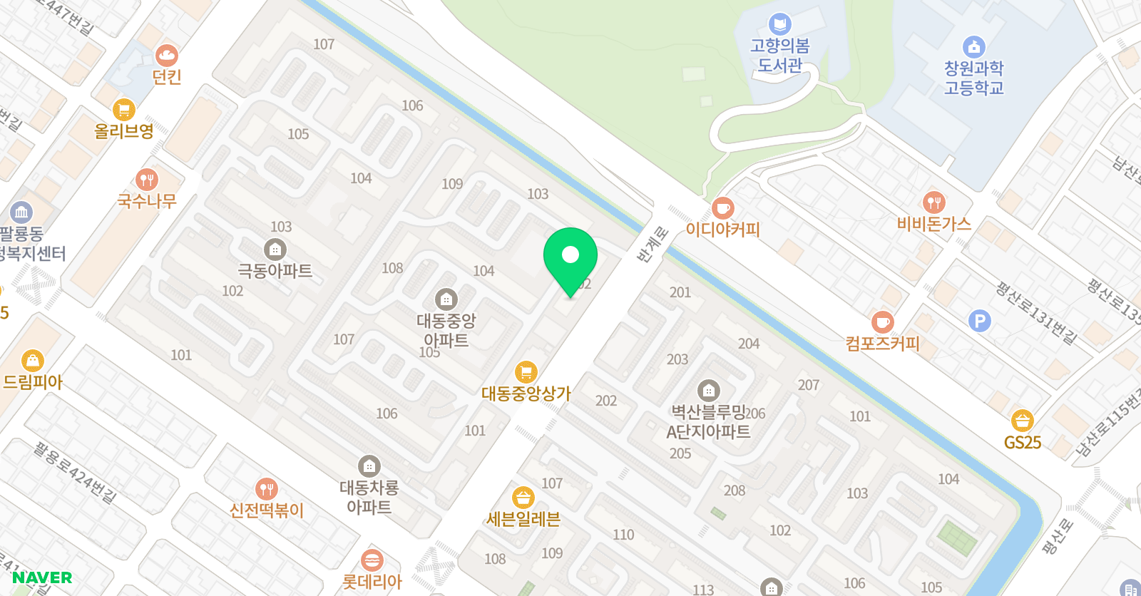 기탄 사고력교실 팔용대동중앙점 위치