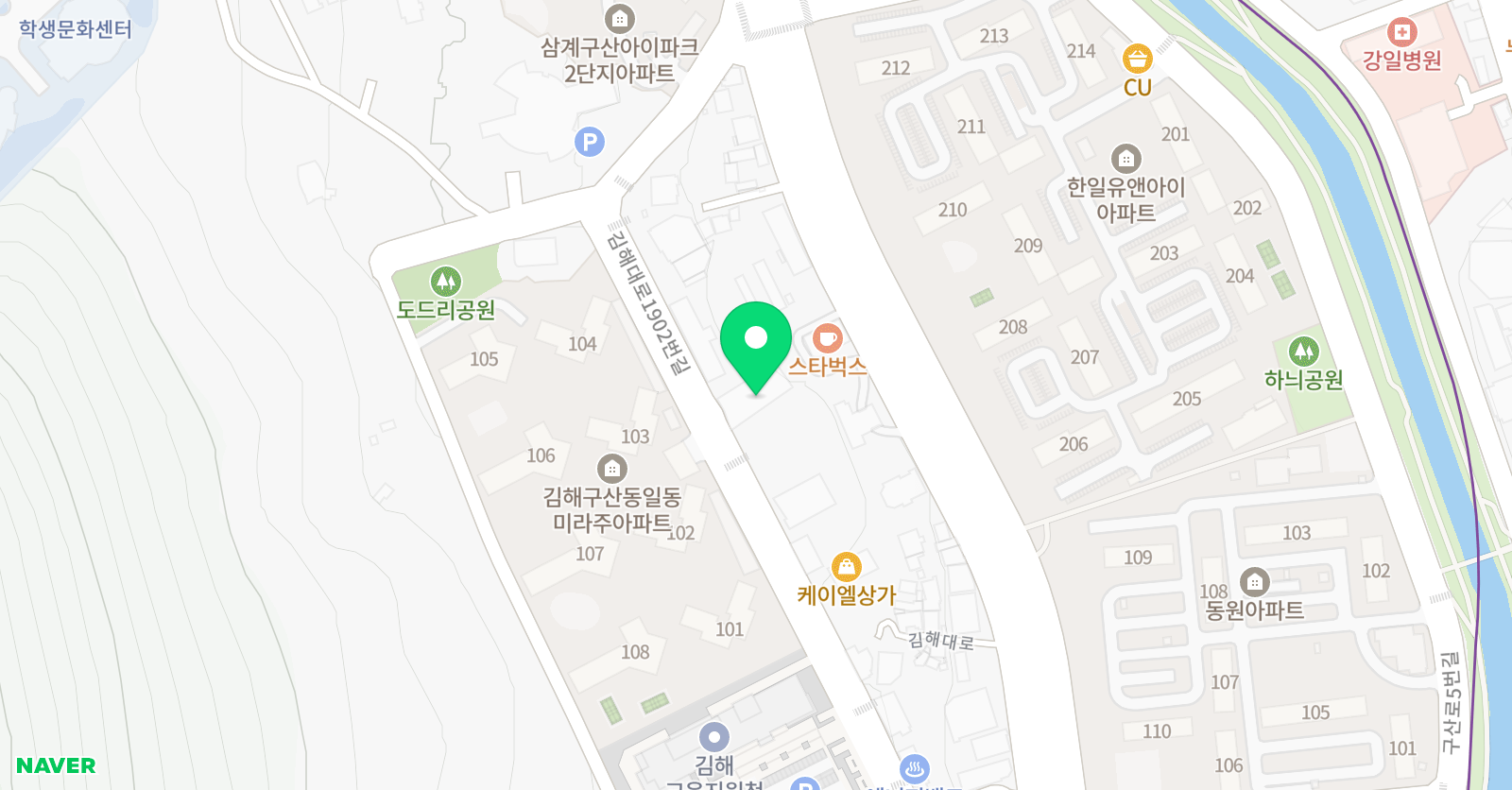 윤선생우리집앞영어교실 구산이진캐스빌 위치