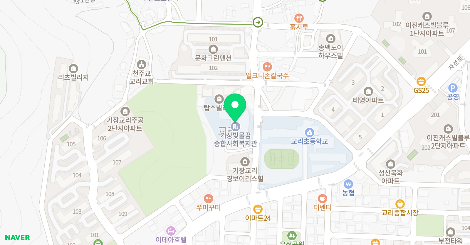 거점 영어센터 기장교육행복타운 위치