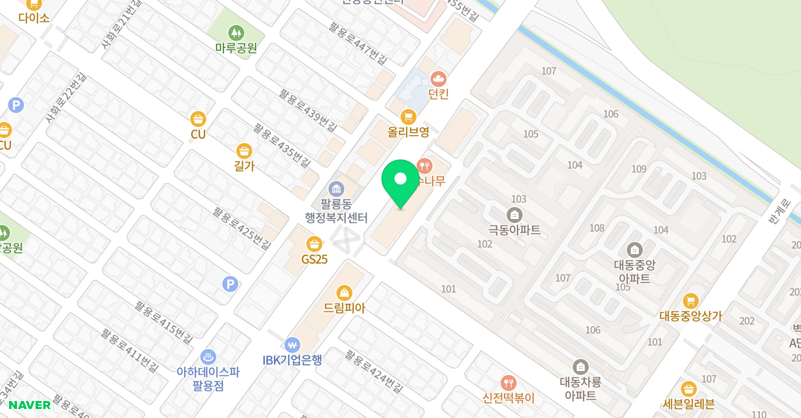 더프라임 영수학원 위치