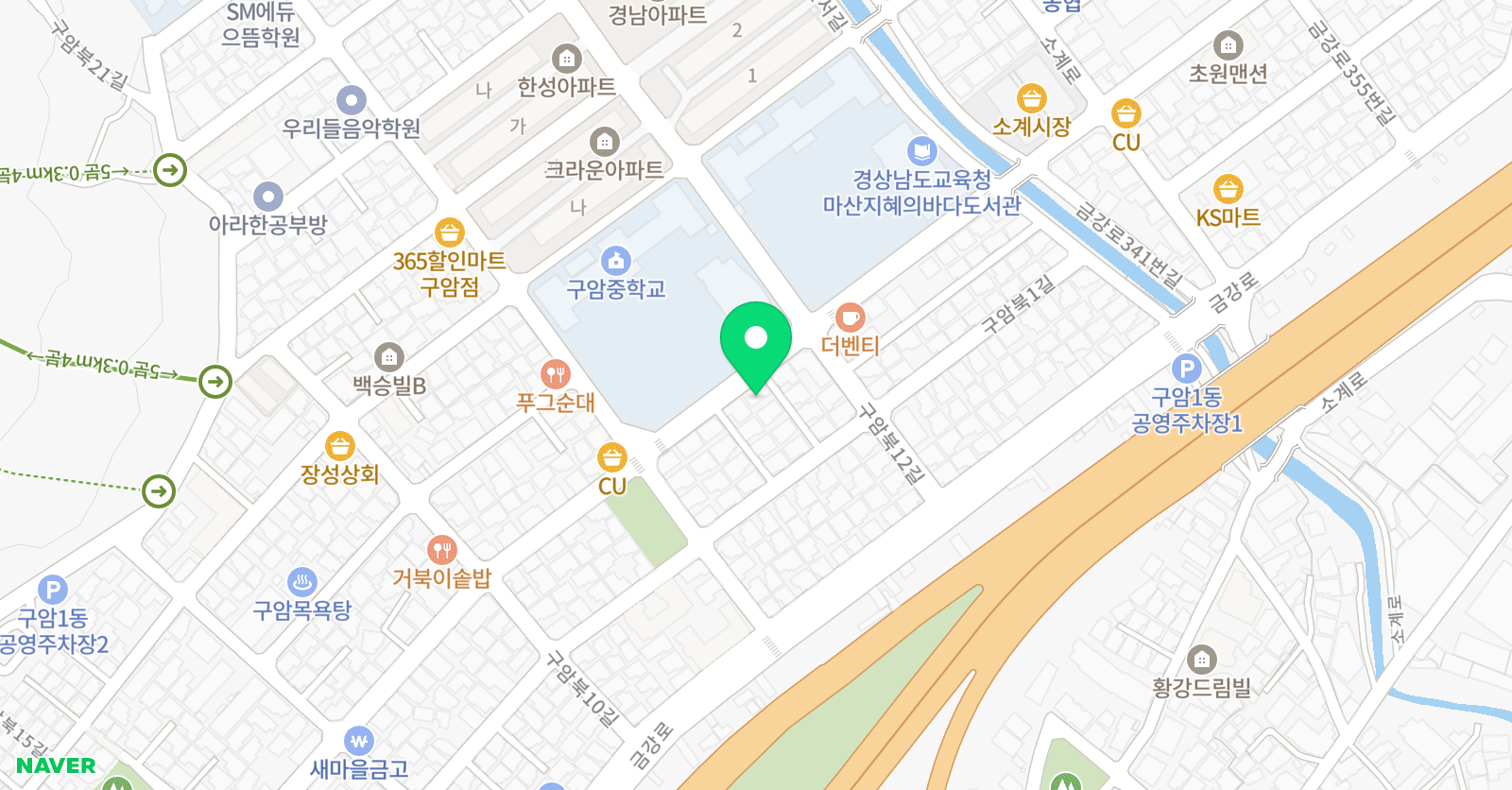 YBM리딩클럽 구암학원 위치