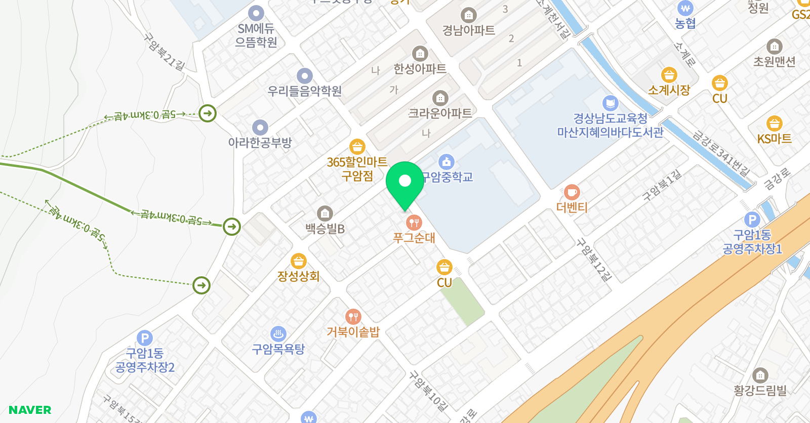 빨간펜 수학의달인 마산구암초점 위치