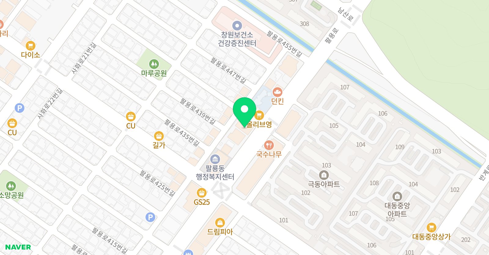SW 전략 영수 전문학원 위치