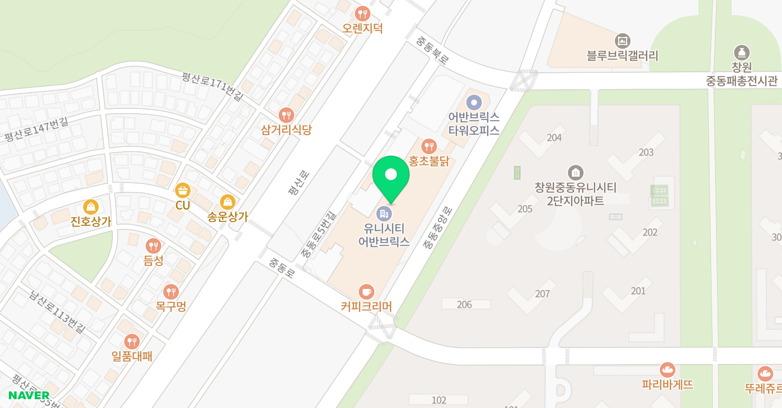 엠케이아카데미 학원 중동캠퍼스 위치