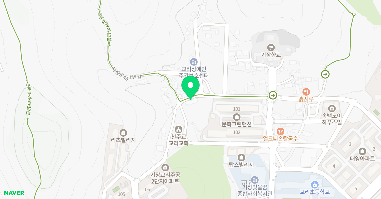 화랑 수지학원 위치