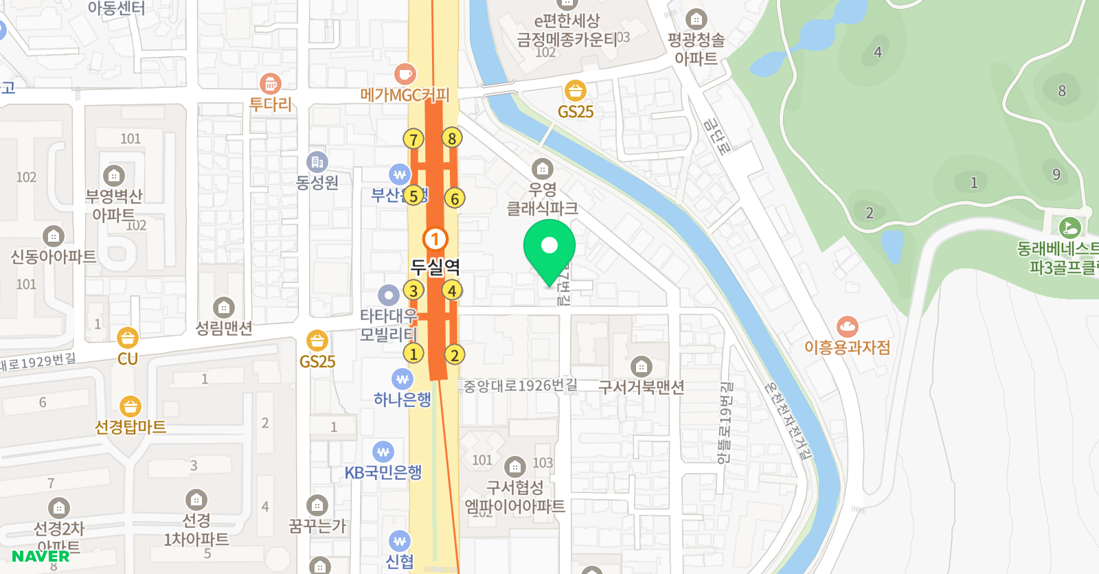 두실태권도 본관 위치