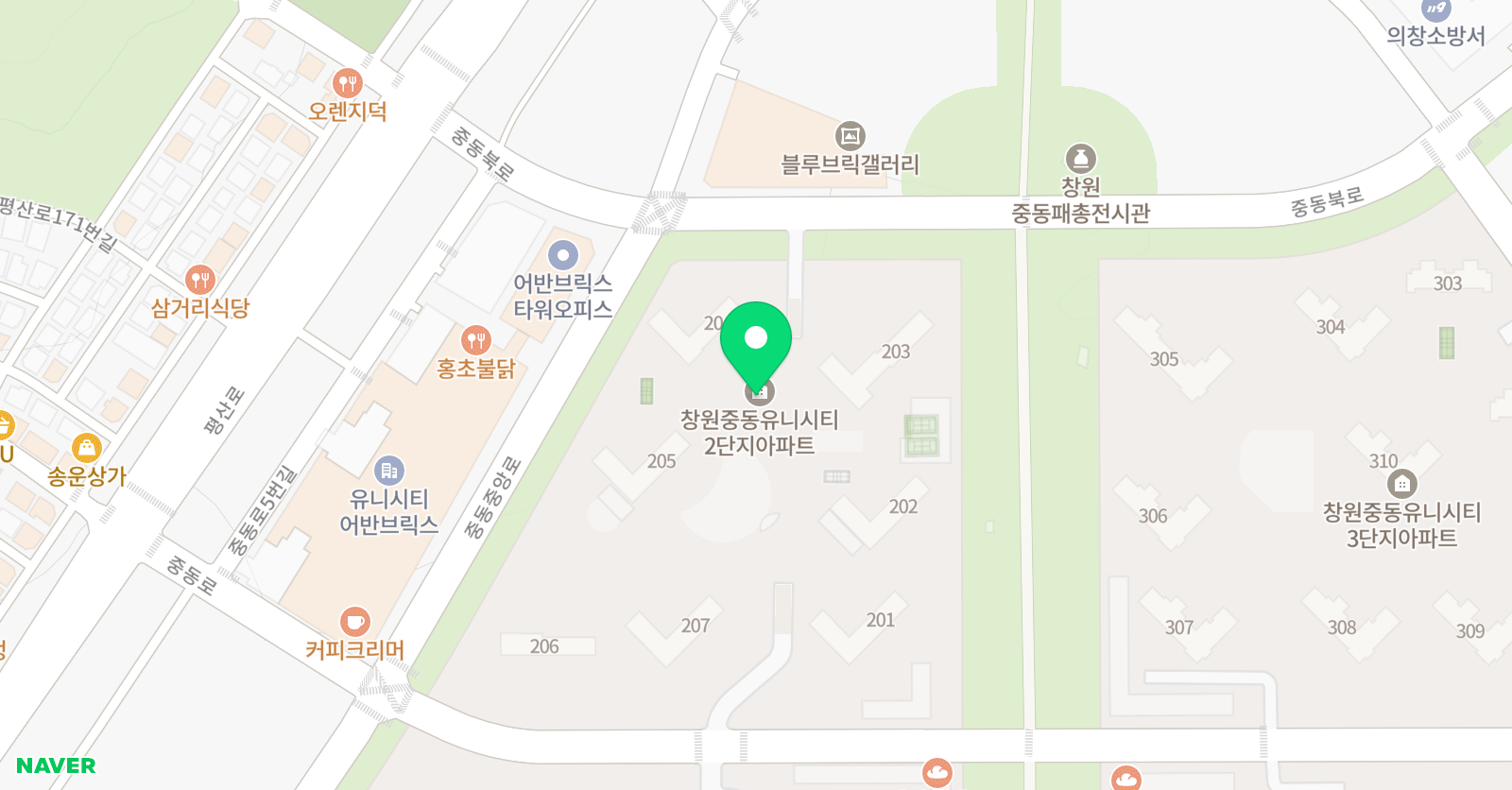 더올림 수학공부방 유니시티2단지 위치