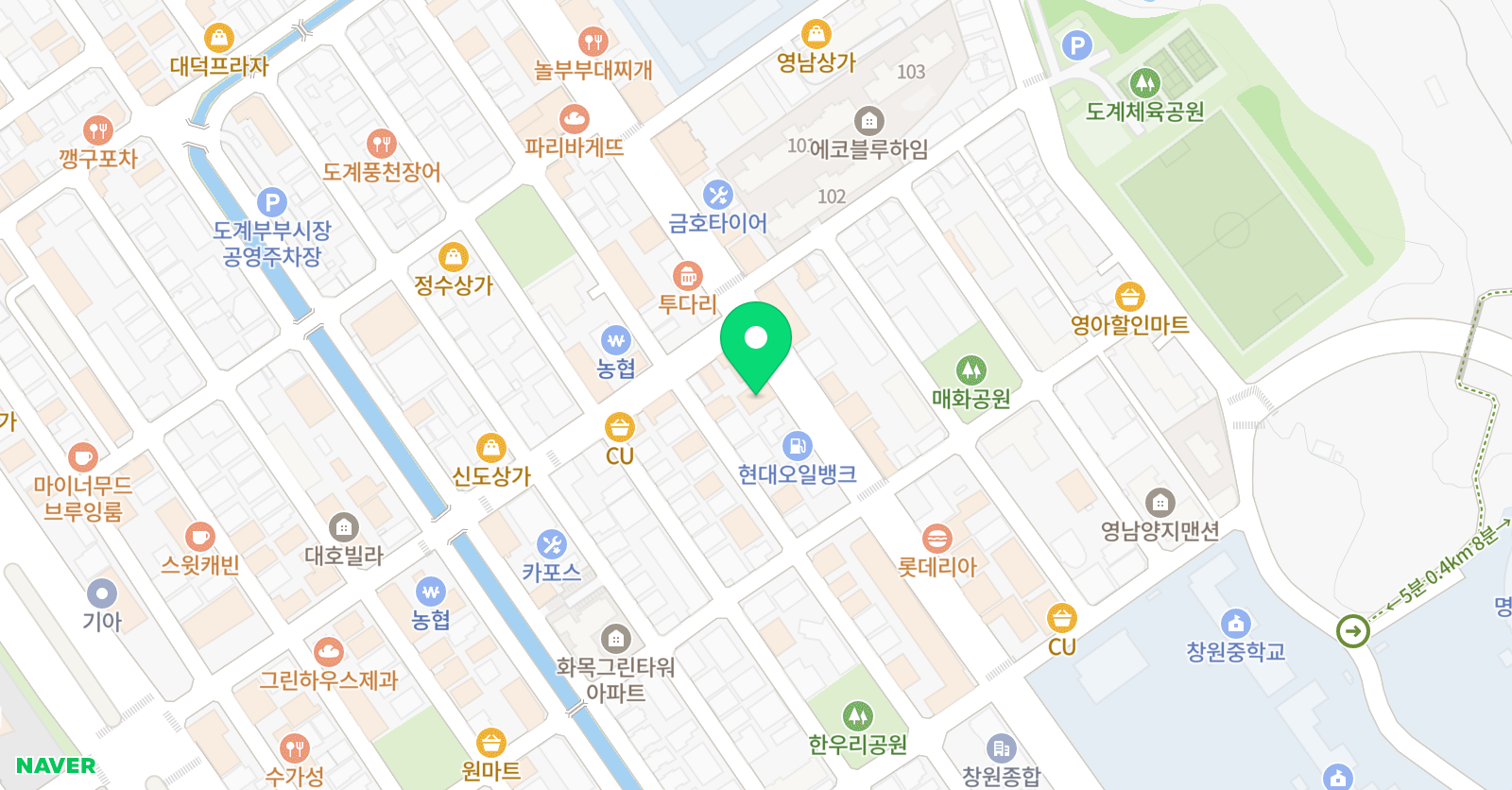 에스비 수학영어단과학원 위치