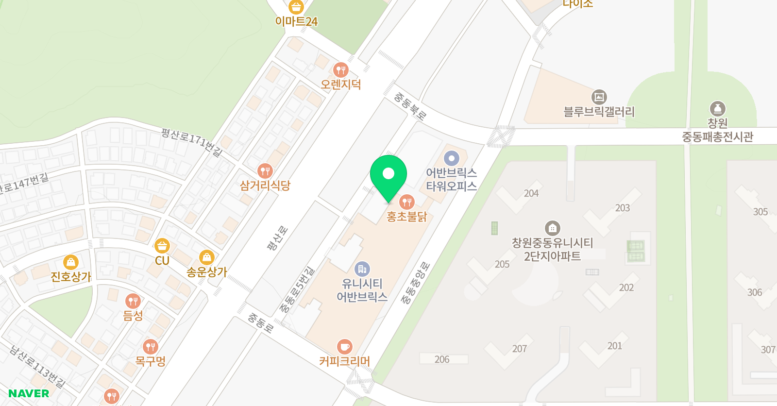ITC영어 창원유니시티점 위치