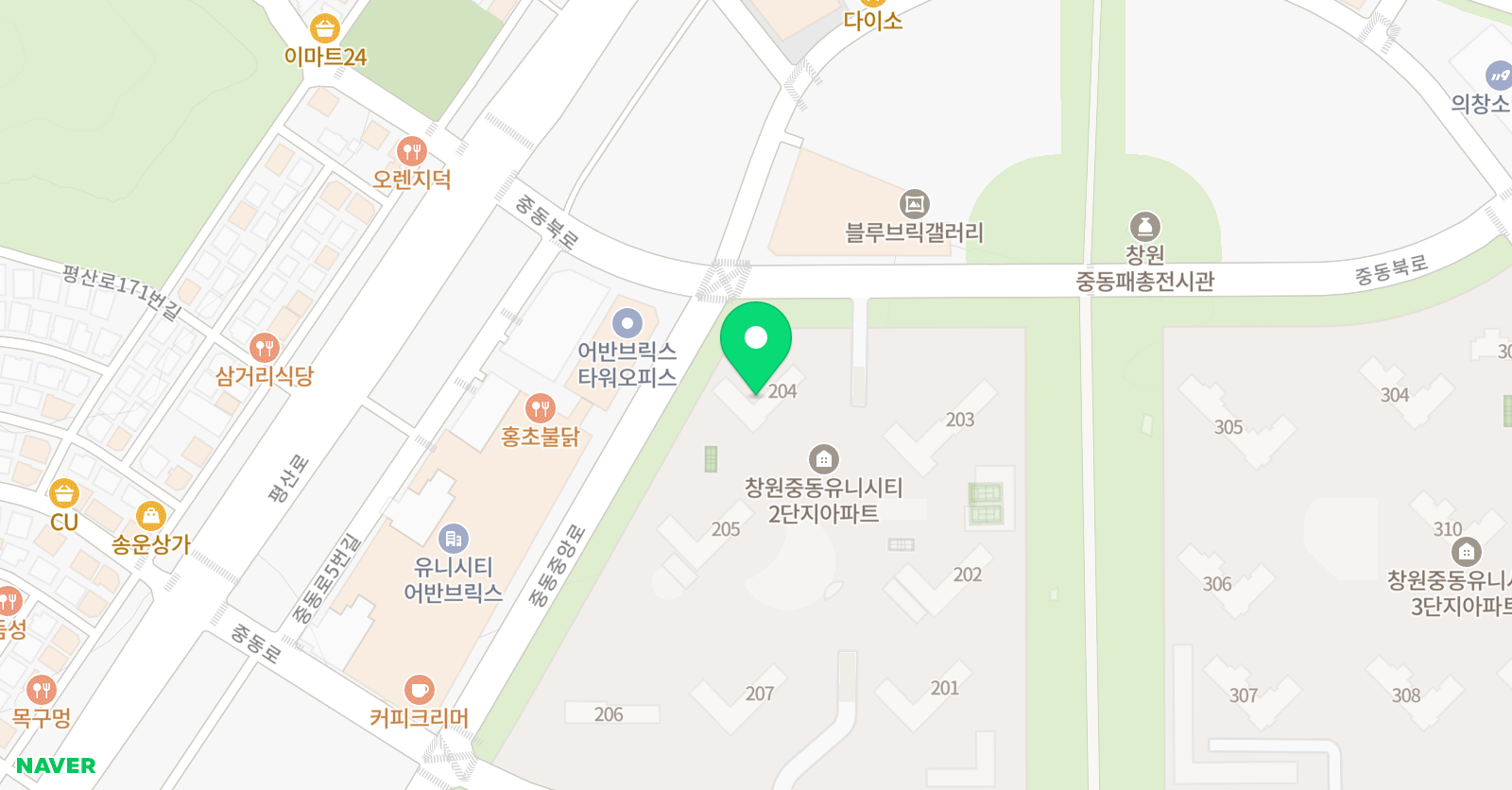 유니시티 남샘 수학 위치