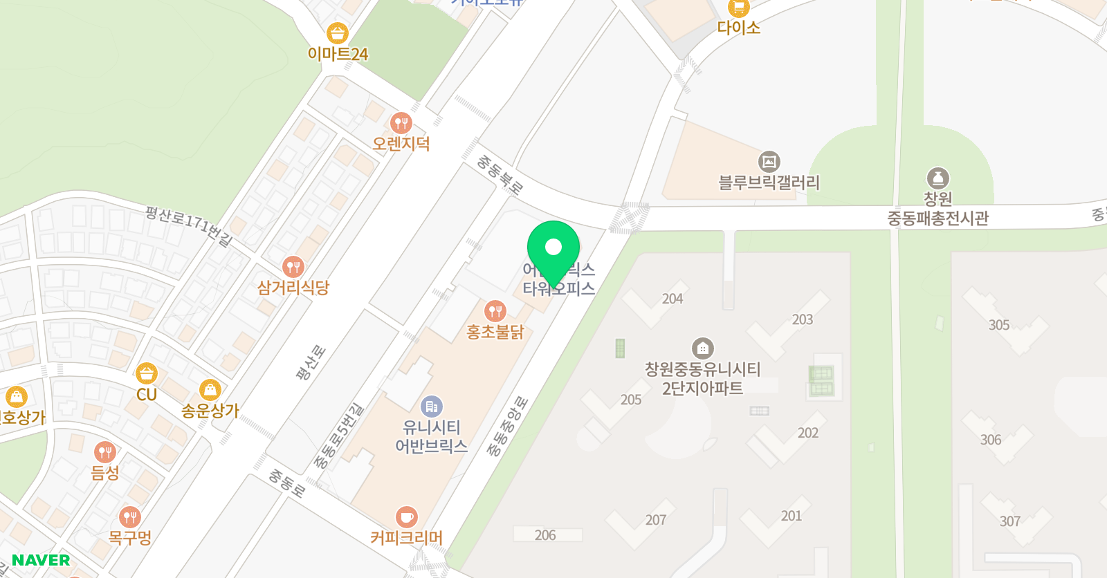 유니시티월드베스트 음악학원 위치