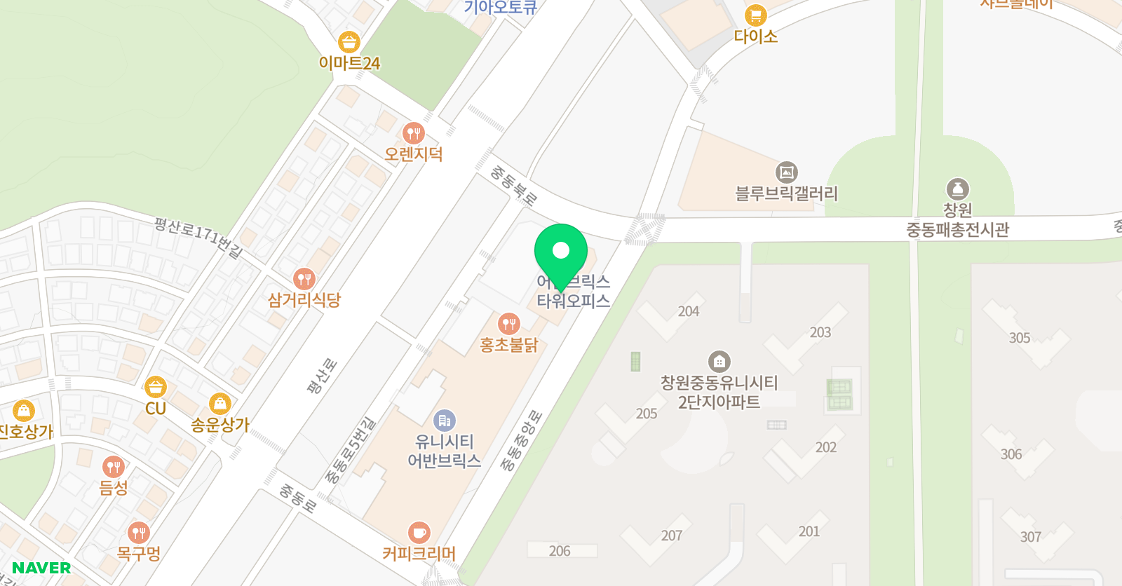 재니스코딩 창원본점 위치