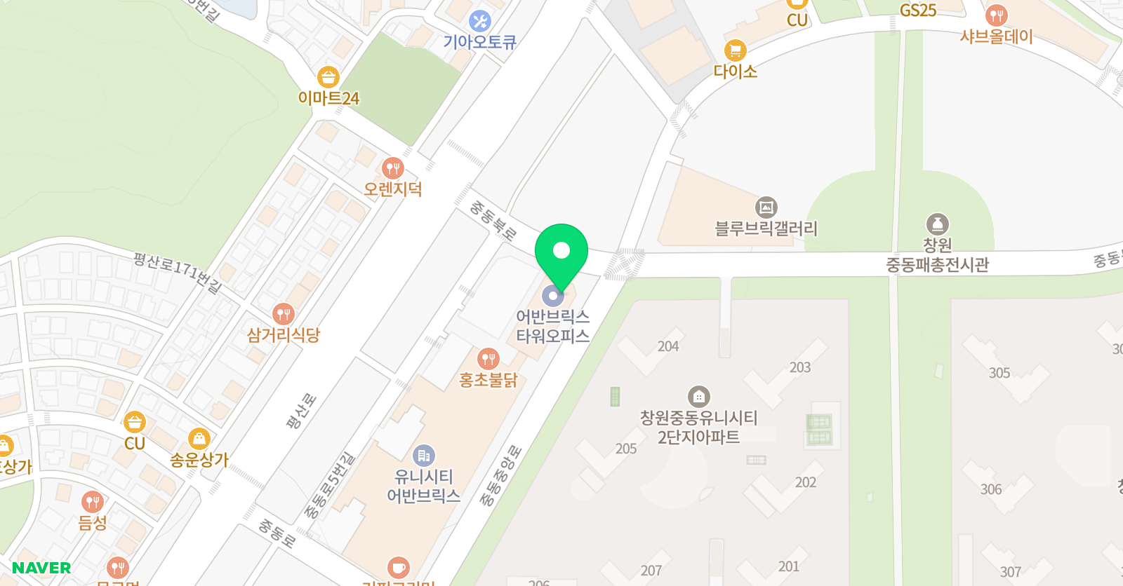 책벌레 국영수 학원 위치