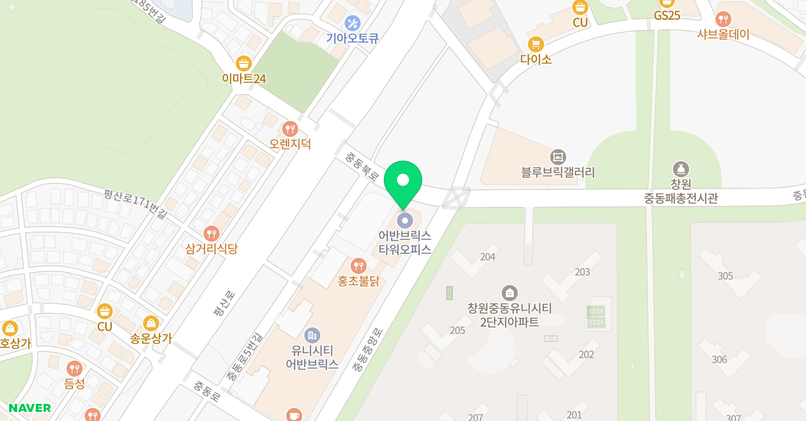 유니시티피아노 유니숲음악학원 위치