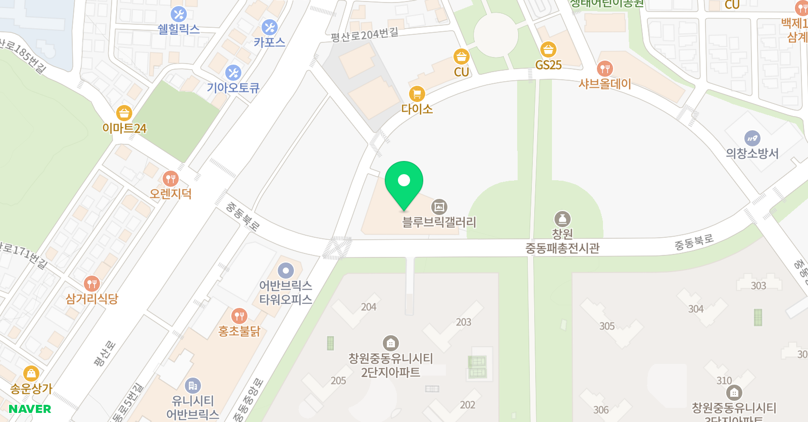필아트미술학원 유니시티점 위치