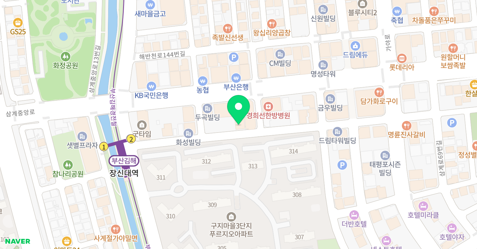 링구아포럼 어학원 스마트차 수학 위치