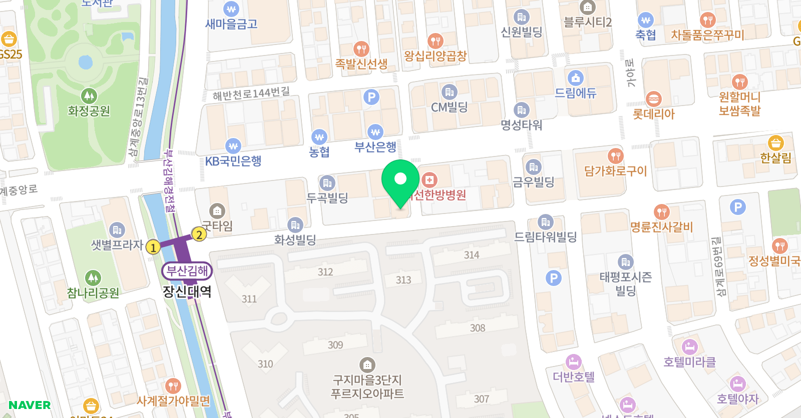 다시봄 해냄 수학학원 위치