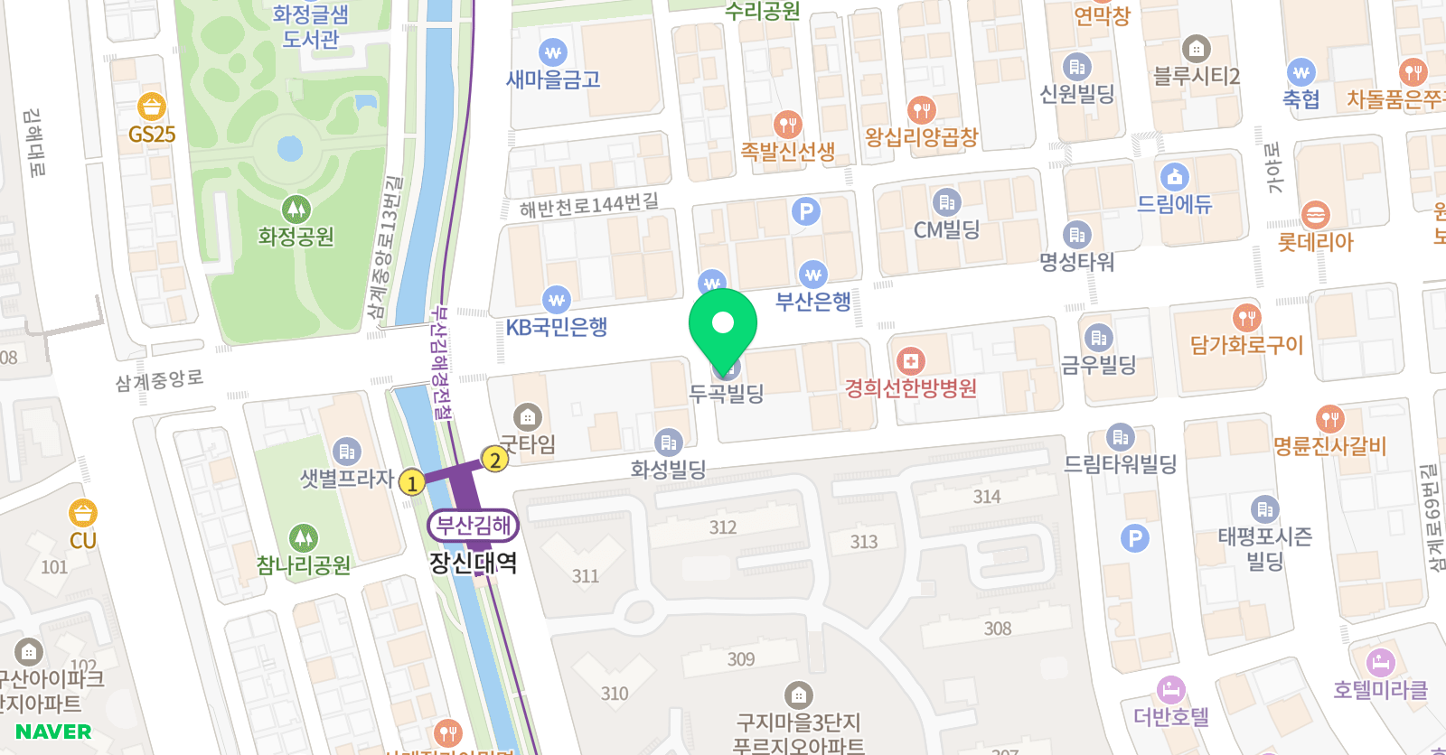 에듀플렉스 학원 김해 삼계점 위치