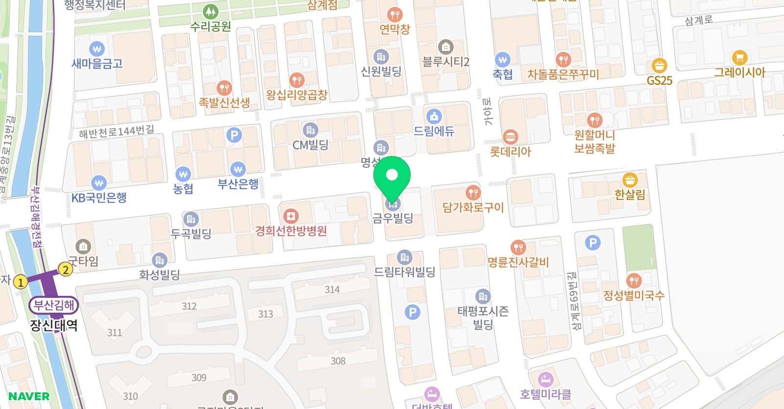 미래센텀 학원 위치