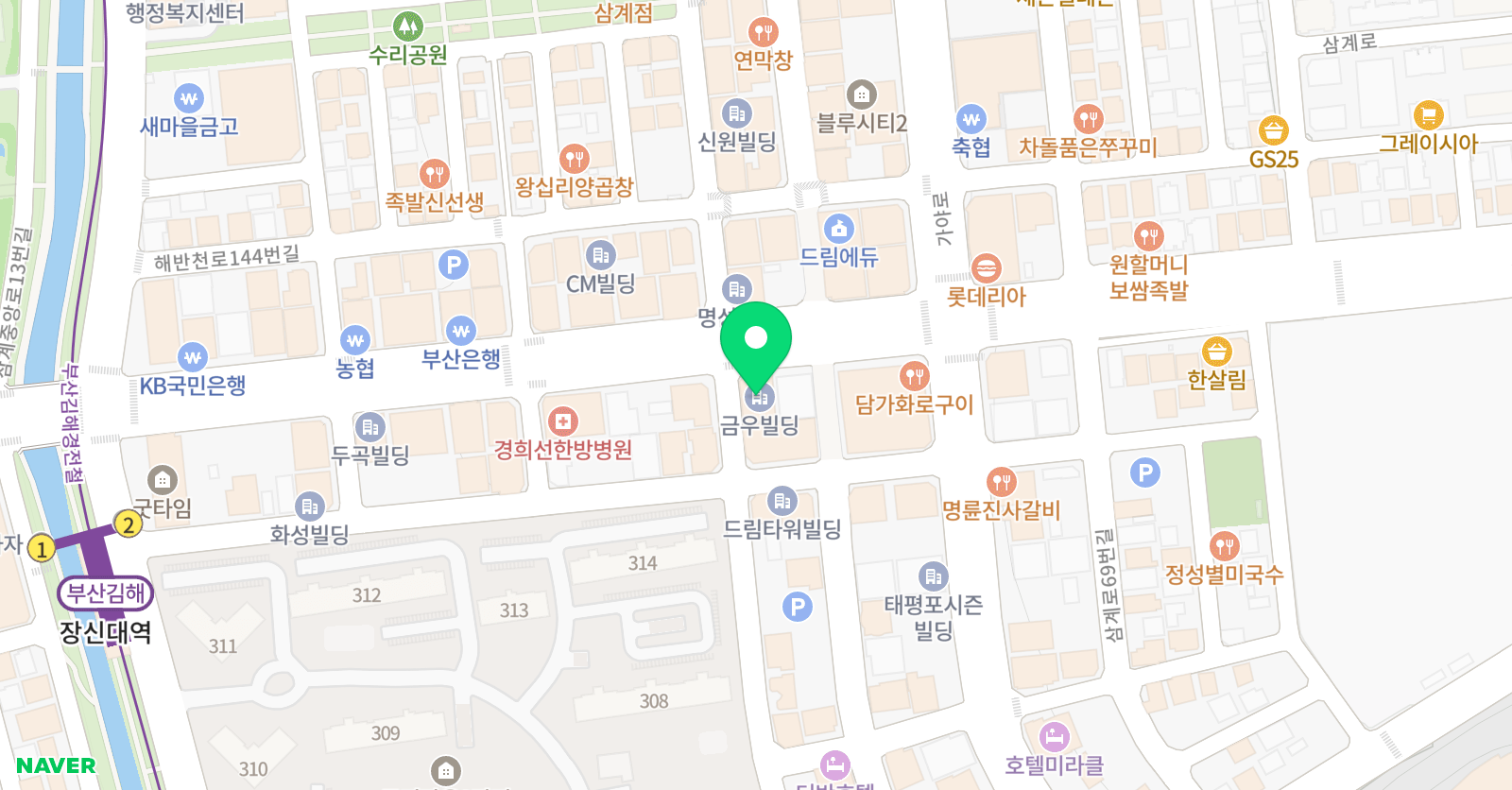 가온누리 수학학원 위치