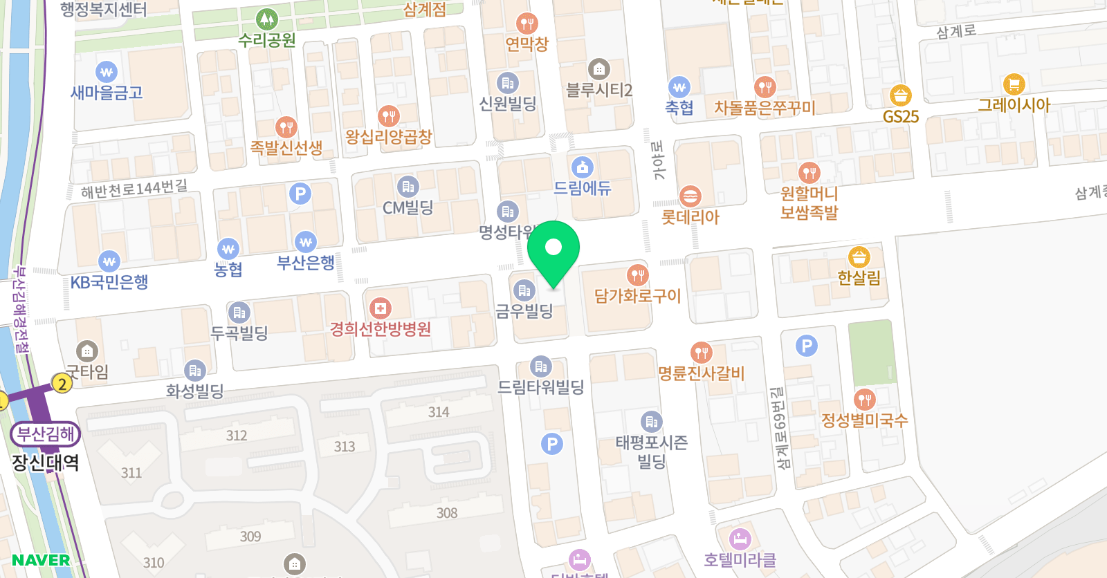 올림이강 학원 위치