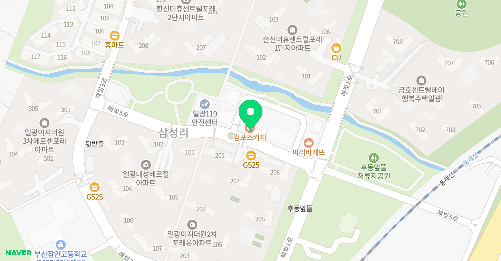 윤선생 우리집앞영어교실 일광해빛학원 위치