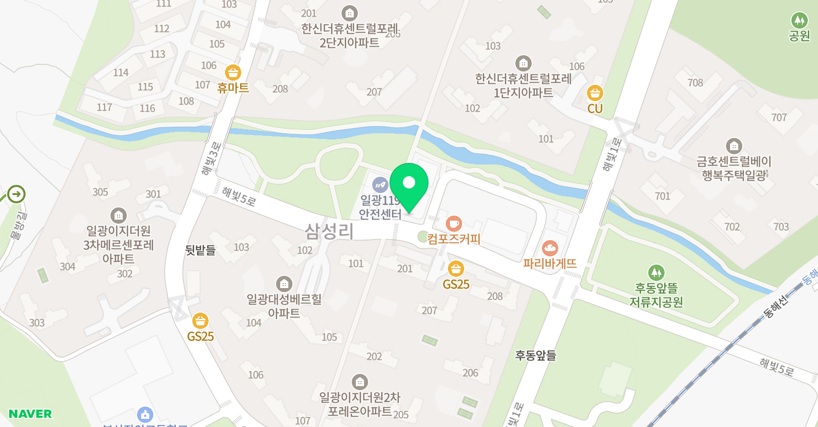 일광 팀에이스 태권도 학원 위치