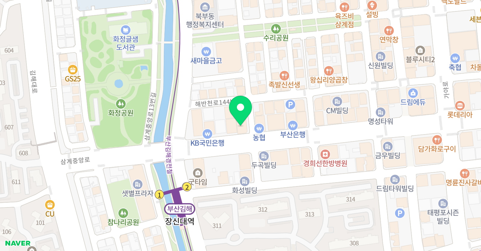 GnB 패럴랙스 삼계북부캠퍼스 위치