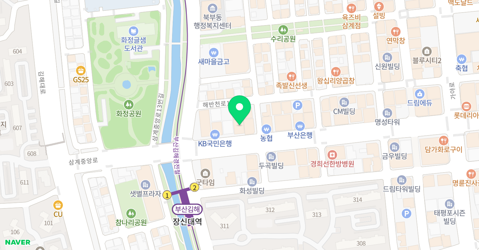 온빛 수학정보학원 위치