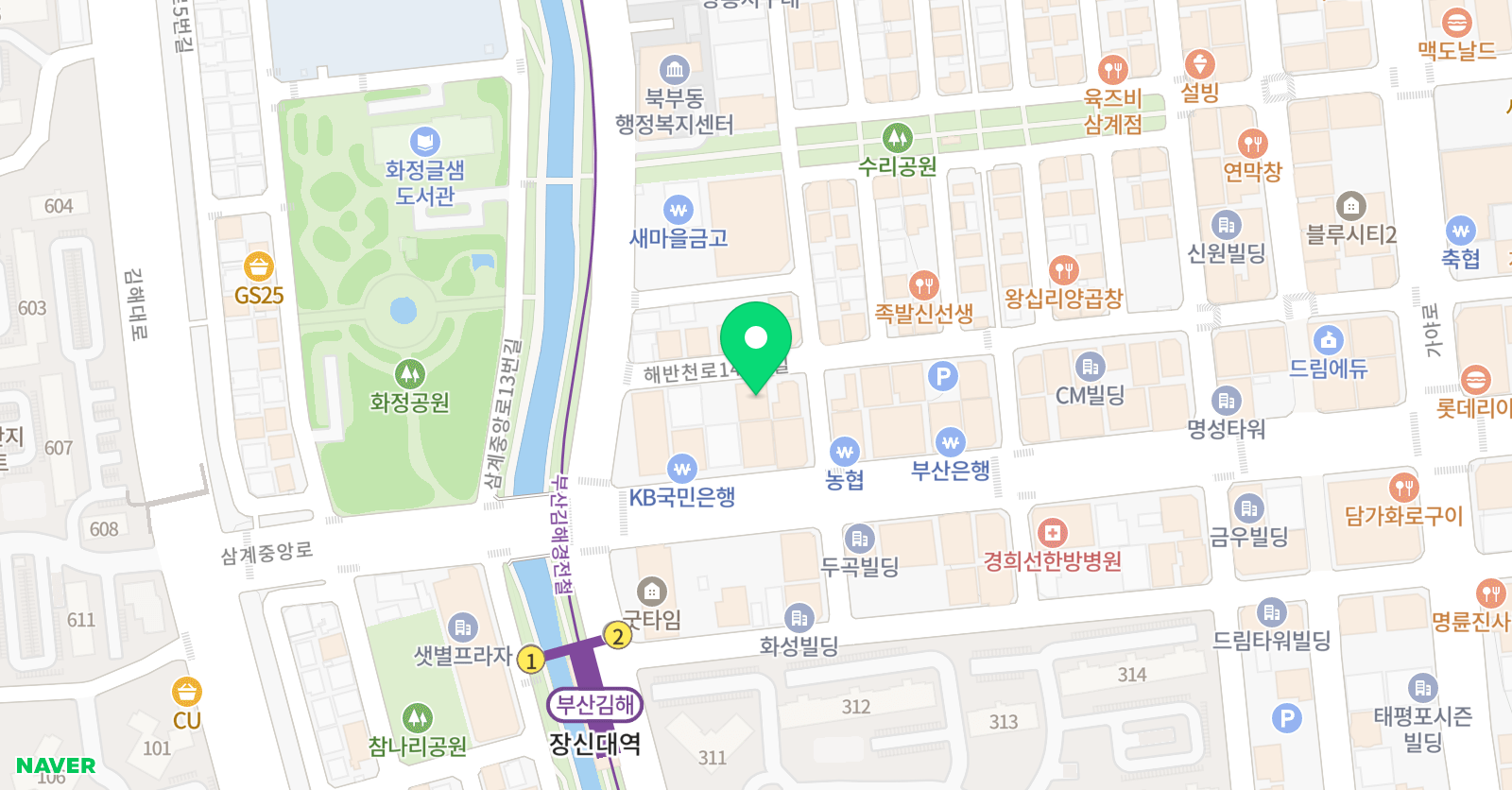 한얼 학원 위치