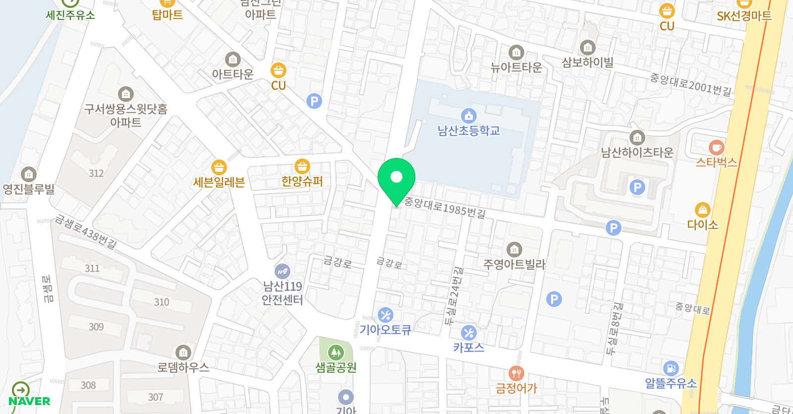 코라 음악스튜디오 학원 위치