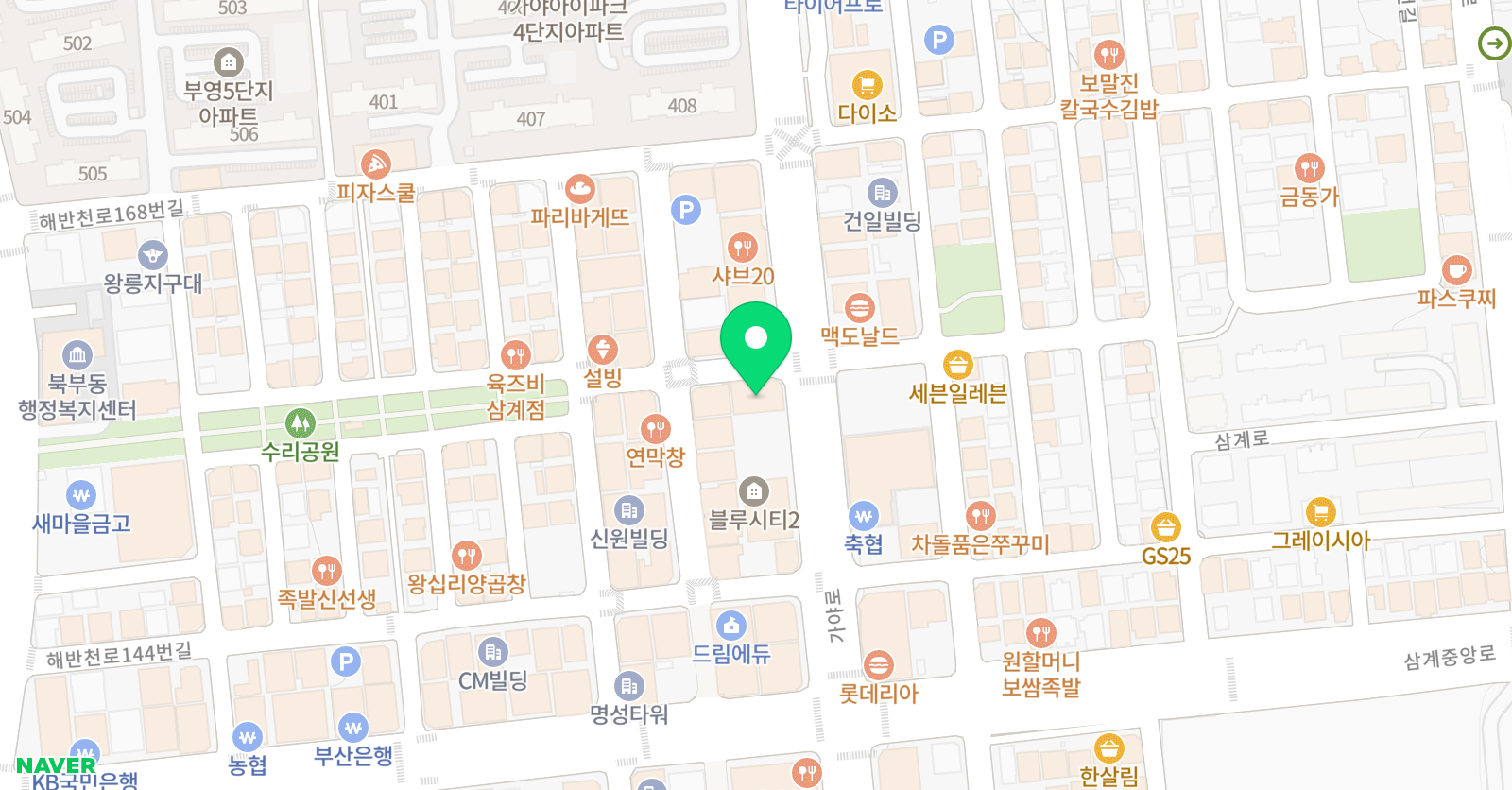 에이프릴 어학원 김해삼계캠퍼스 위치