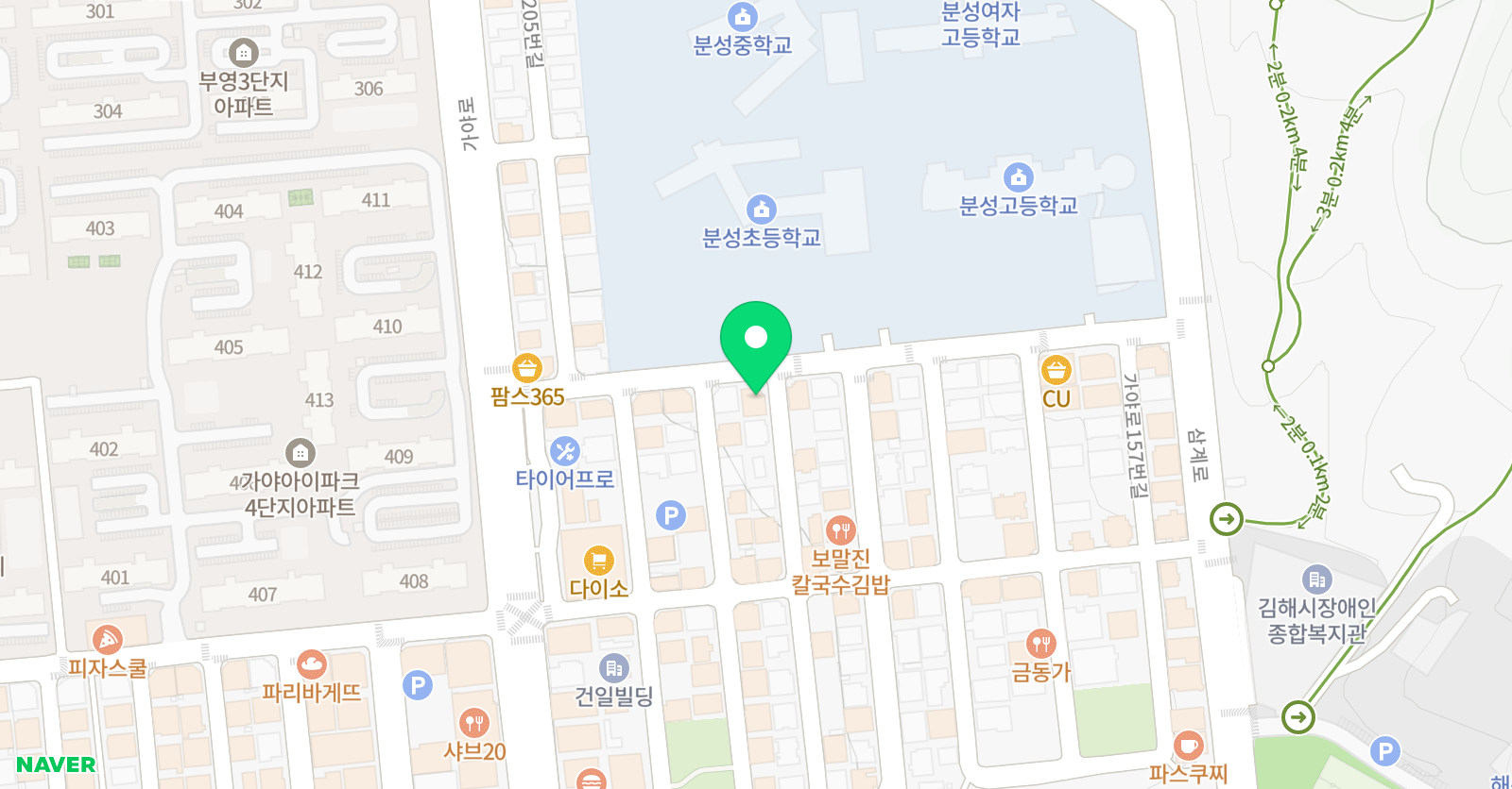 율재 오늘의수학학원 위치