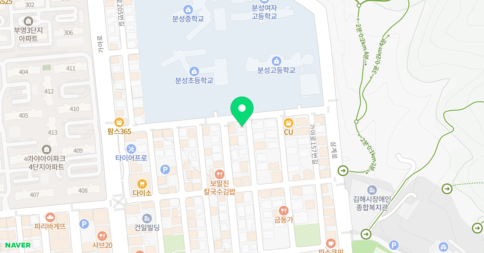 바른 영어학원 위치