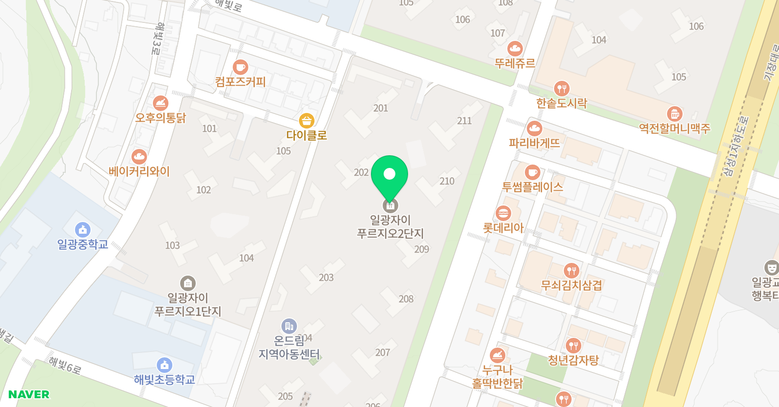T클래스 셀파우등생교실 일광자이2단지점 위치