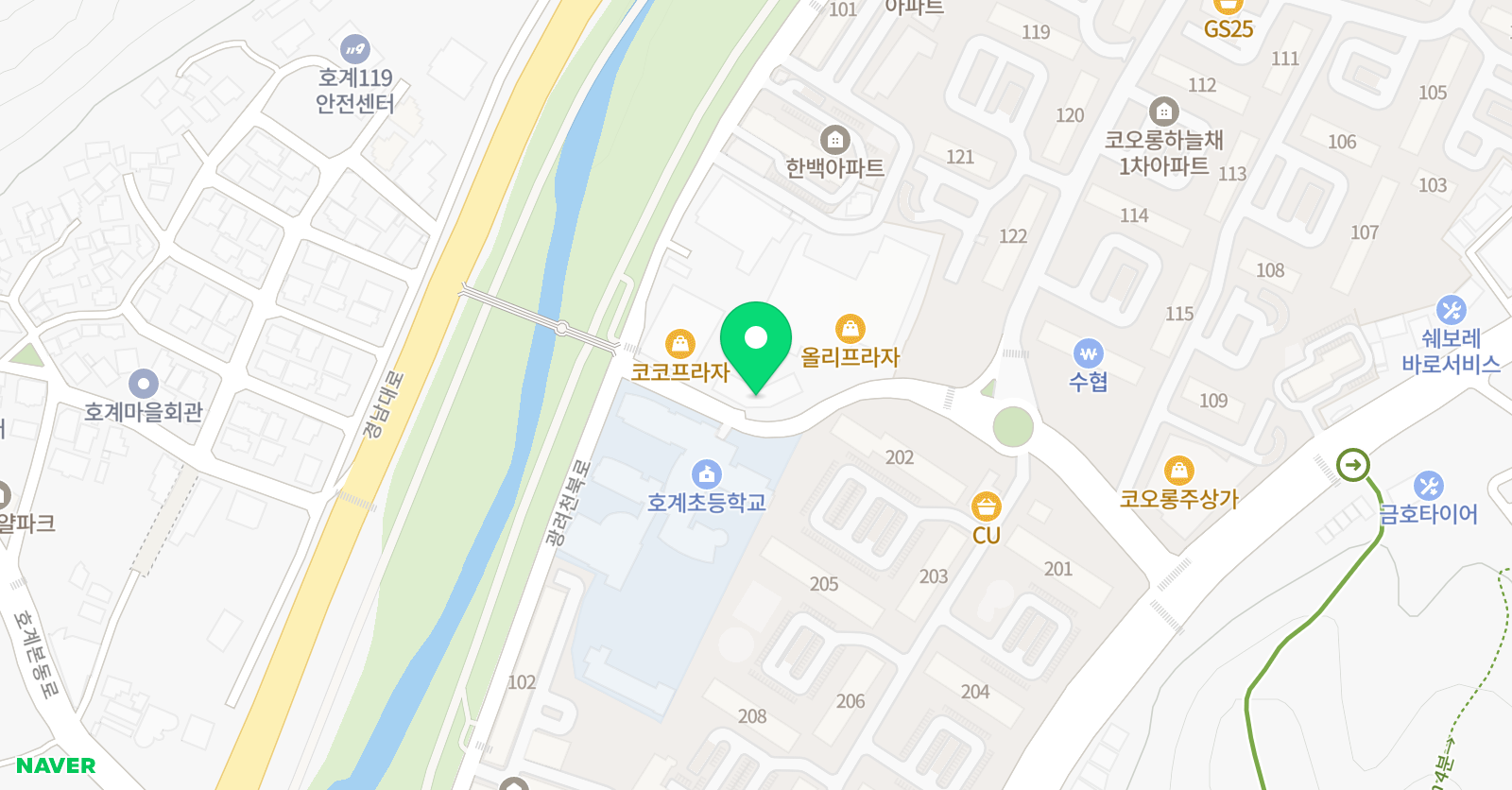 스마트해법 수학영어 호계채움 학원 위치