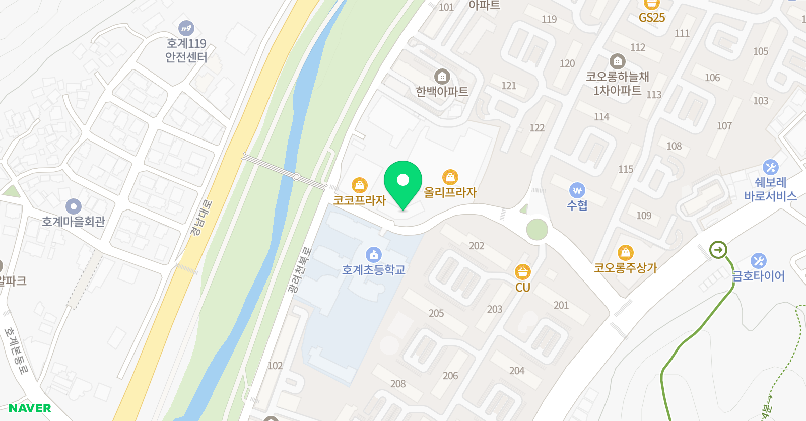 윤선생IGSE아카데미 호계학원 위치