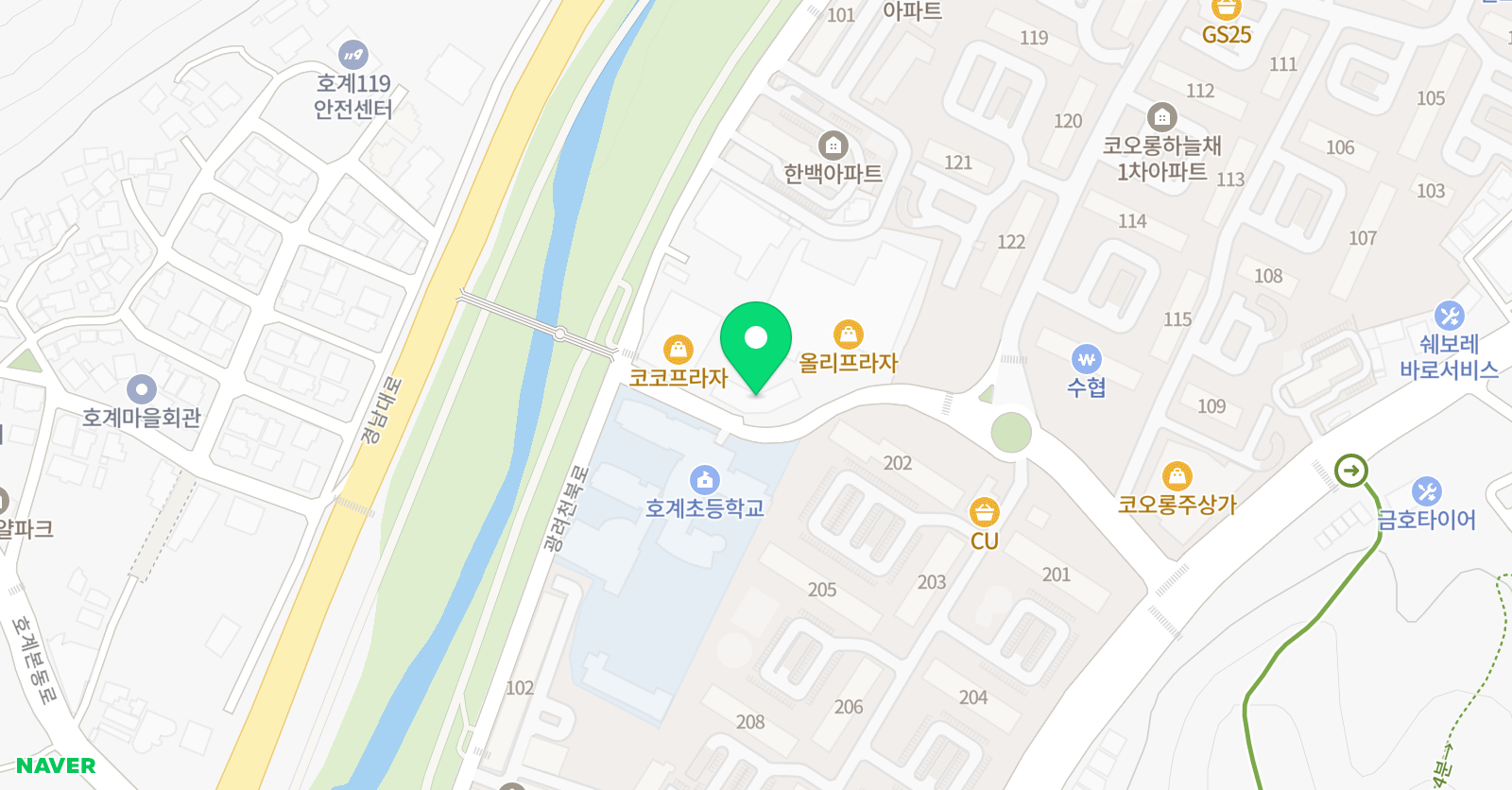 눈높이러닝센터 창원호계학원 위치