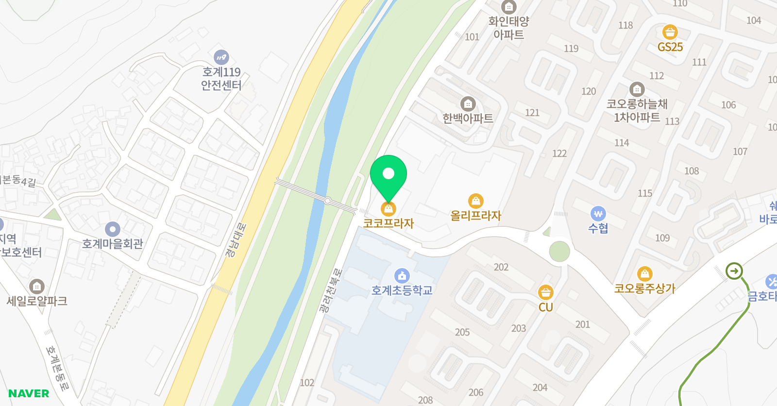 초록빛 피아노 음악학원 위치