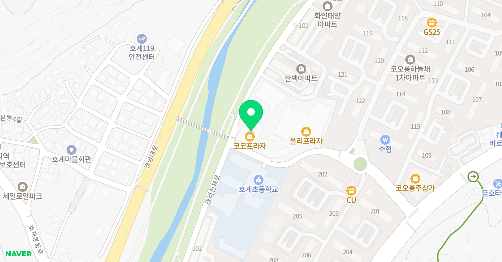 호계 공부머리만들기학원 위치
