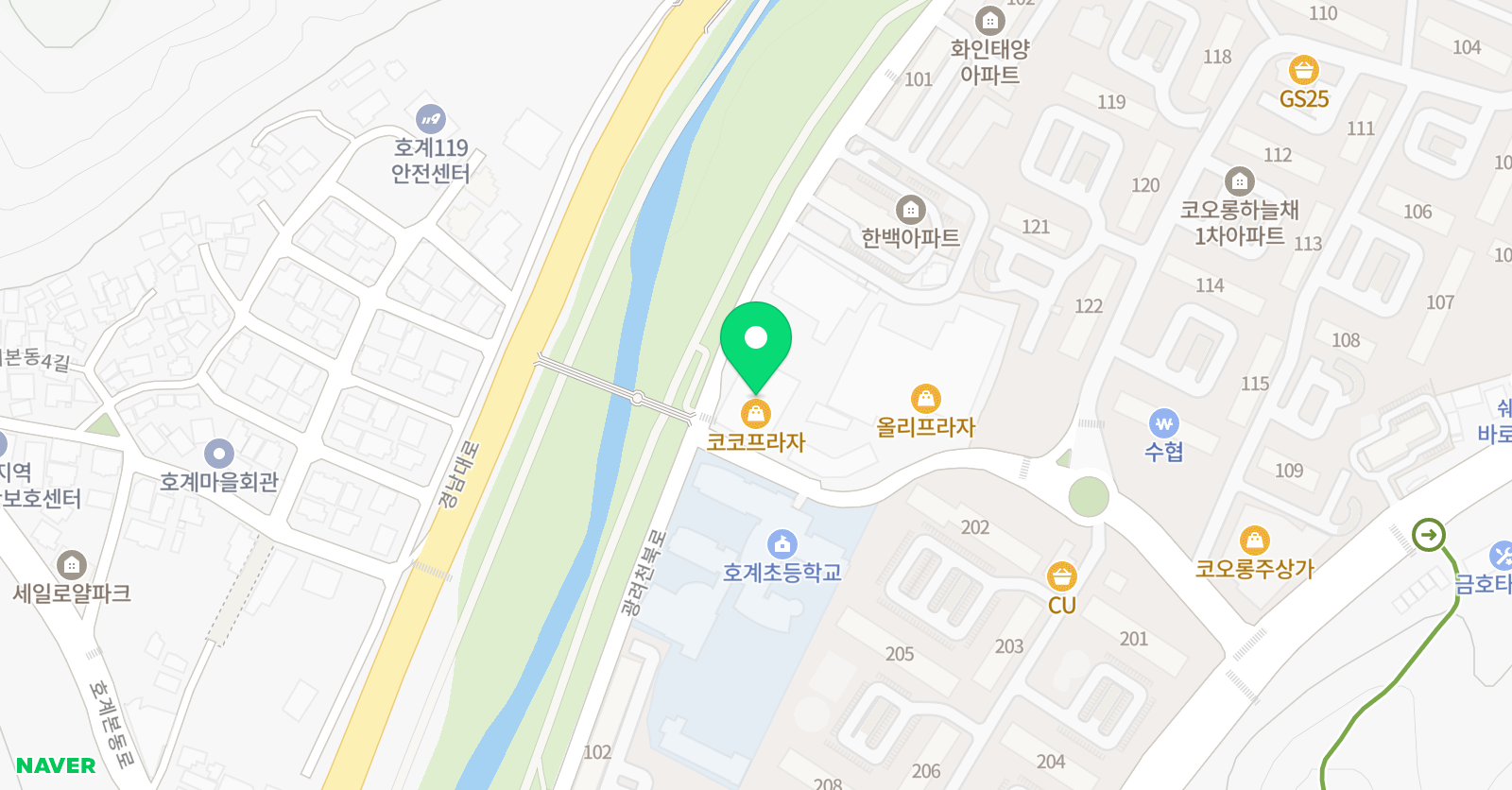 아소비 마산호계센터점 위치