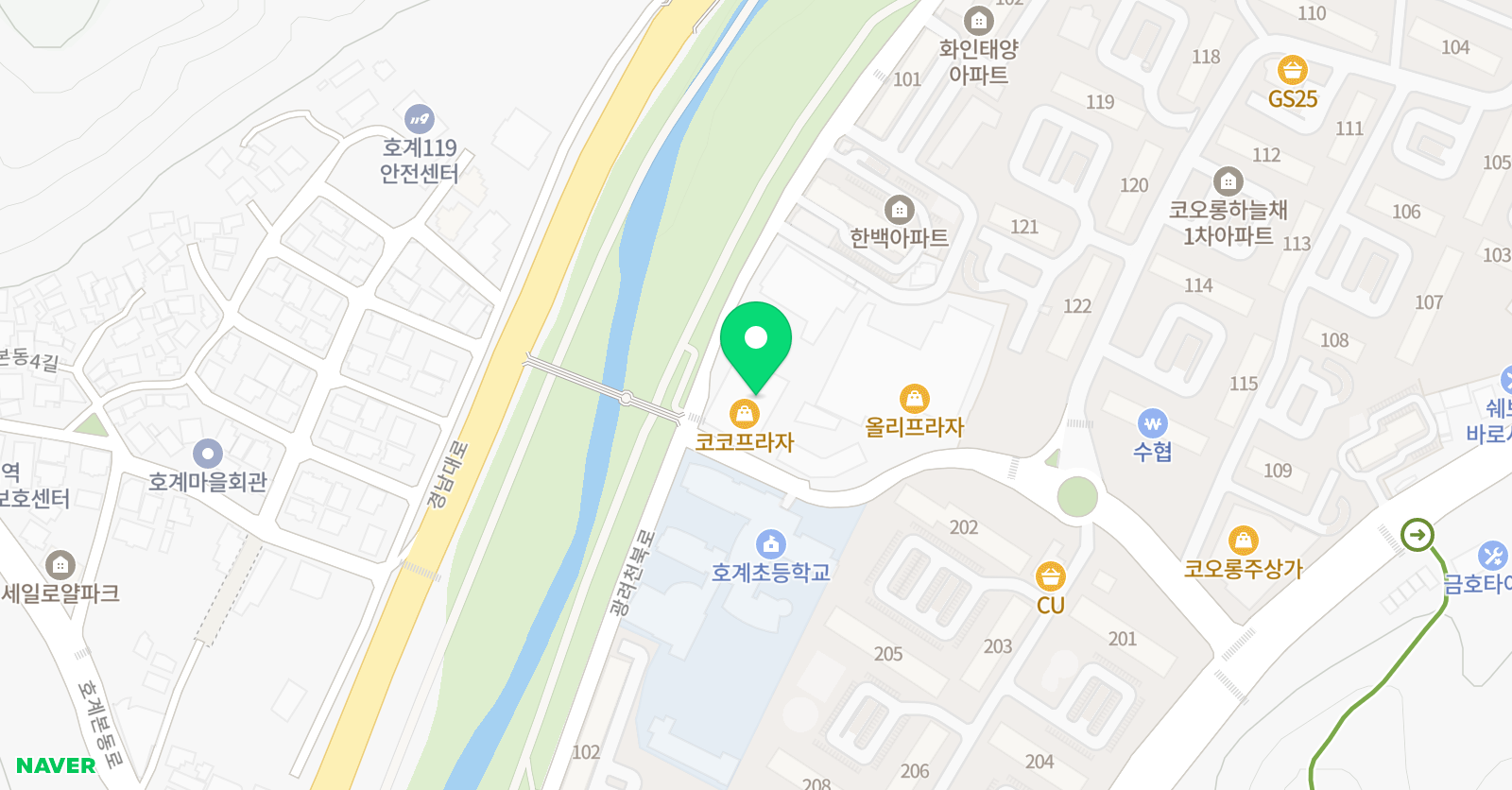 물빛 감성 미술학원 위치