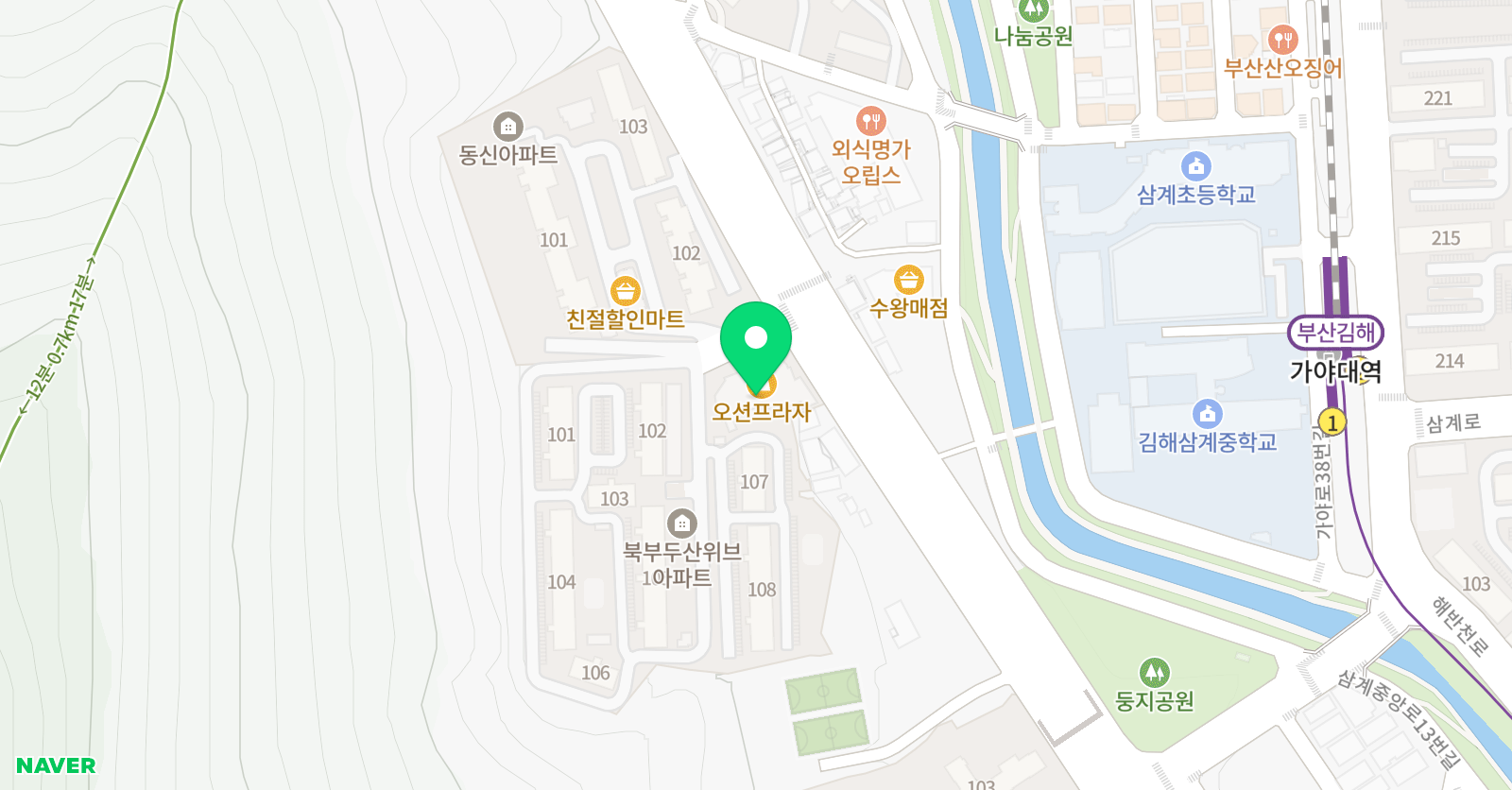 삼계명성리더스 학원 위치