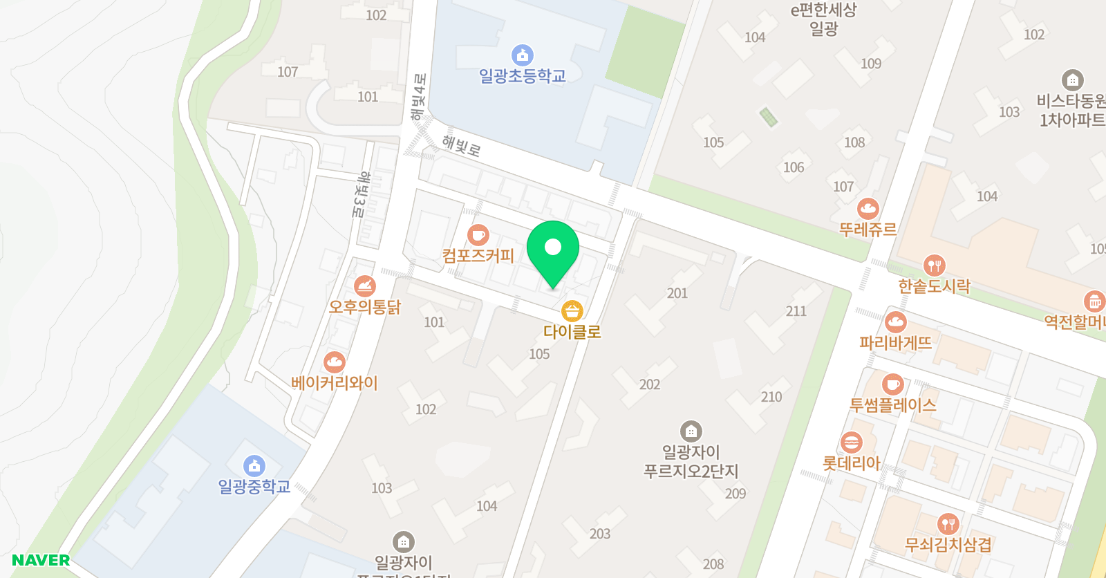 글로벌탑 어학원 일광캠퍼스 위치
