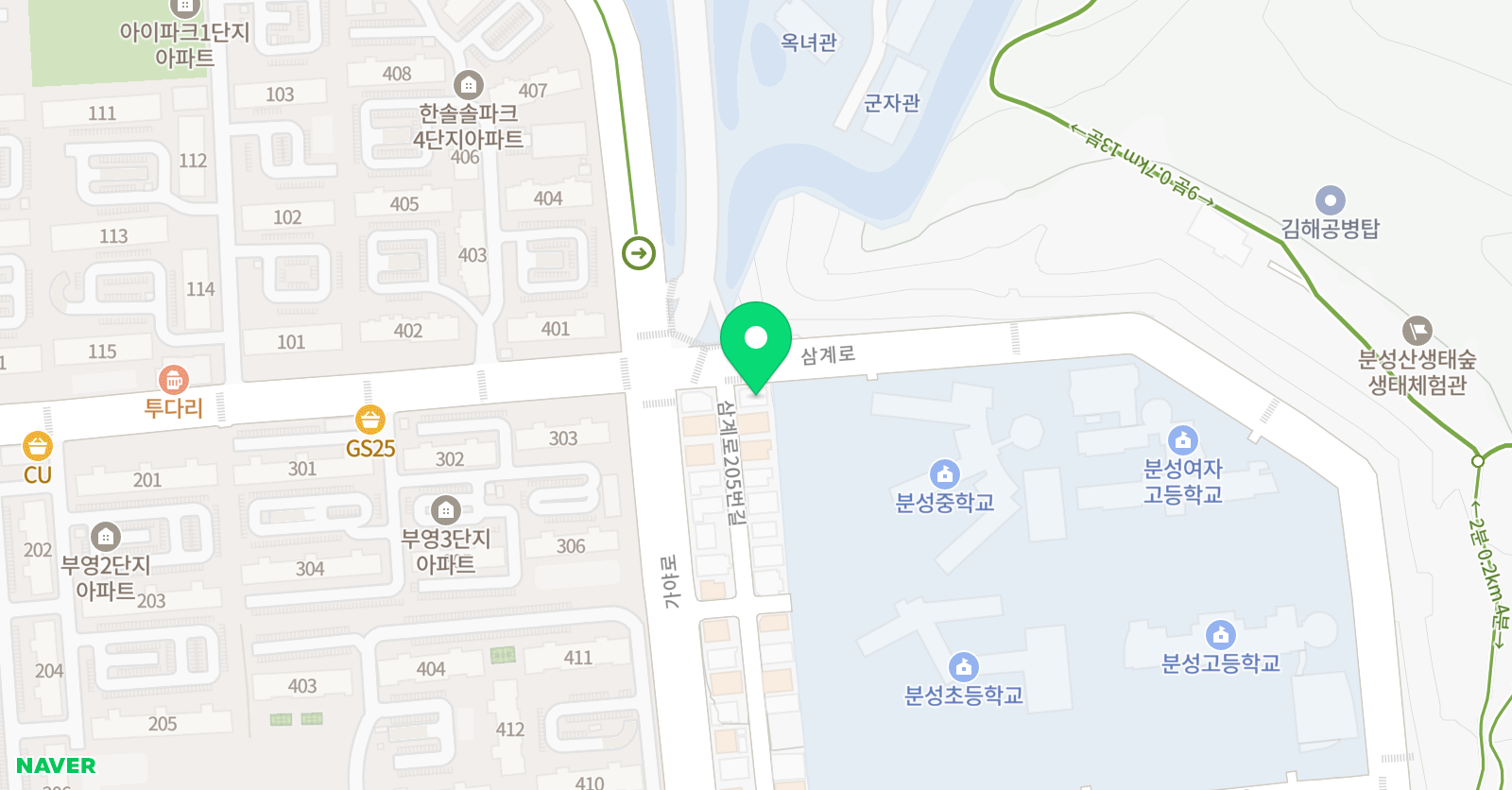 윤선생 우리집앞영어교실 김해삼계분성캠퍼스 위치
