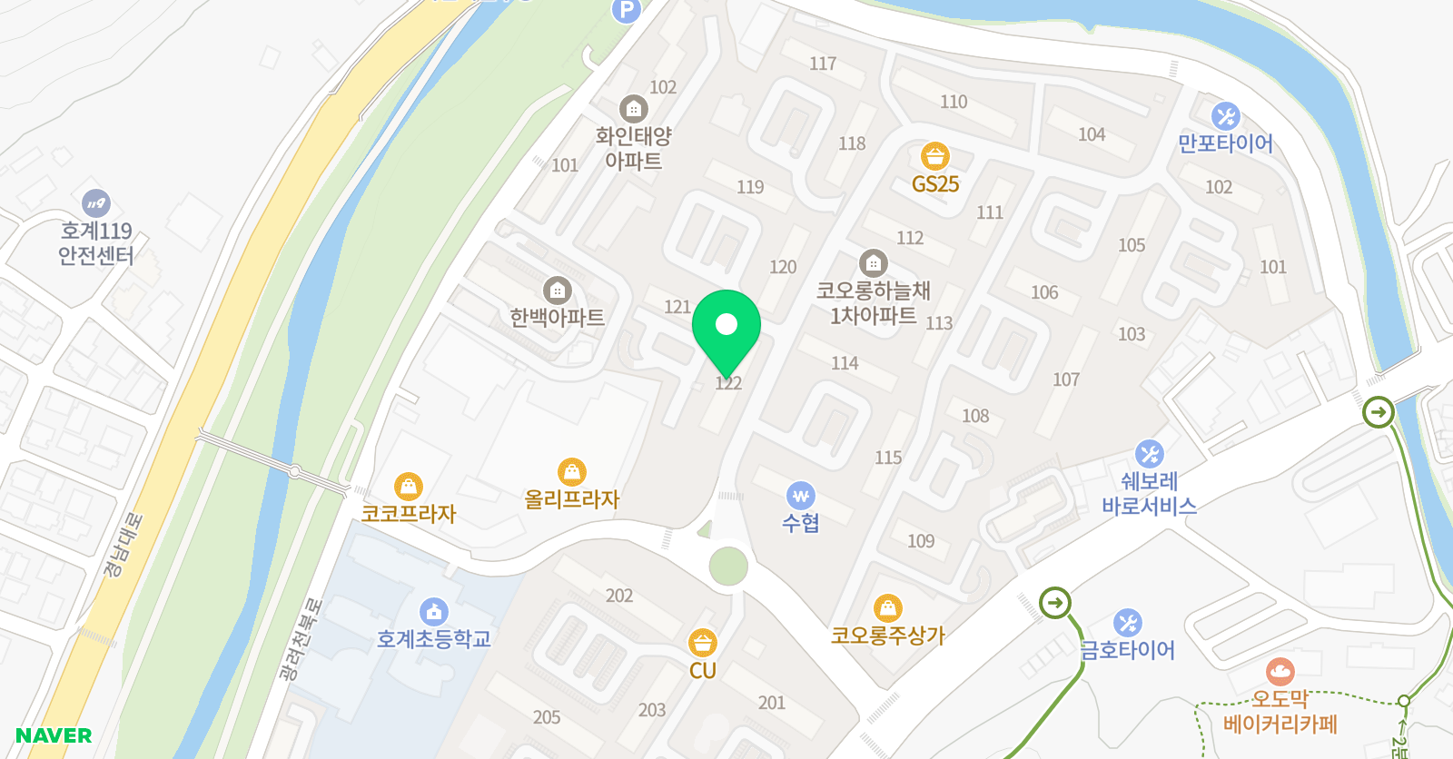 프라임 영어&스마트해법 영어 호계코오롱1차점 위치