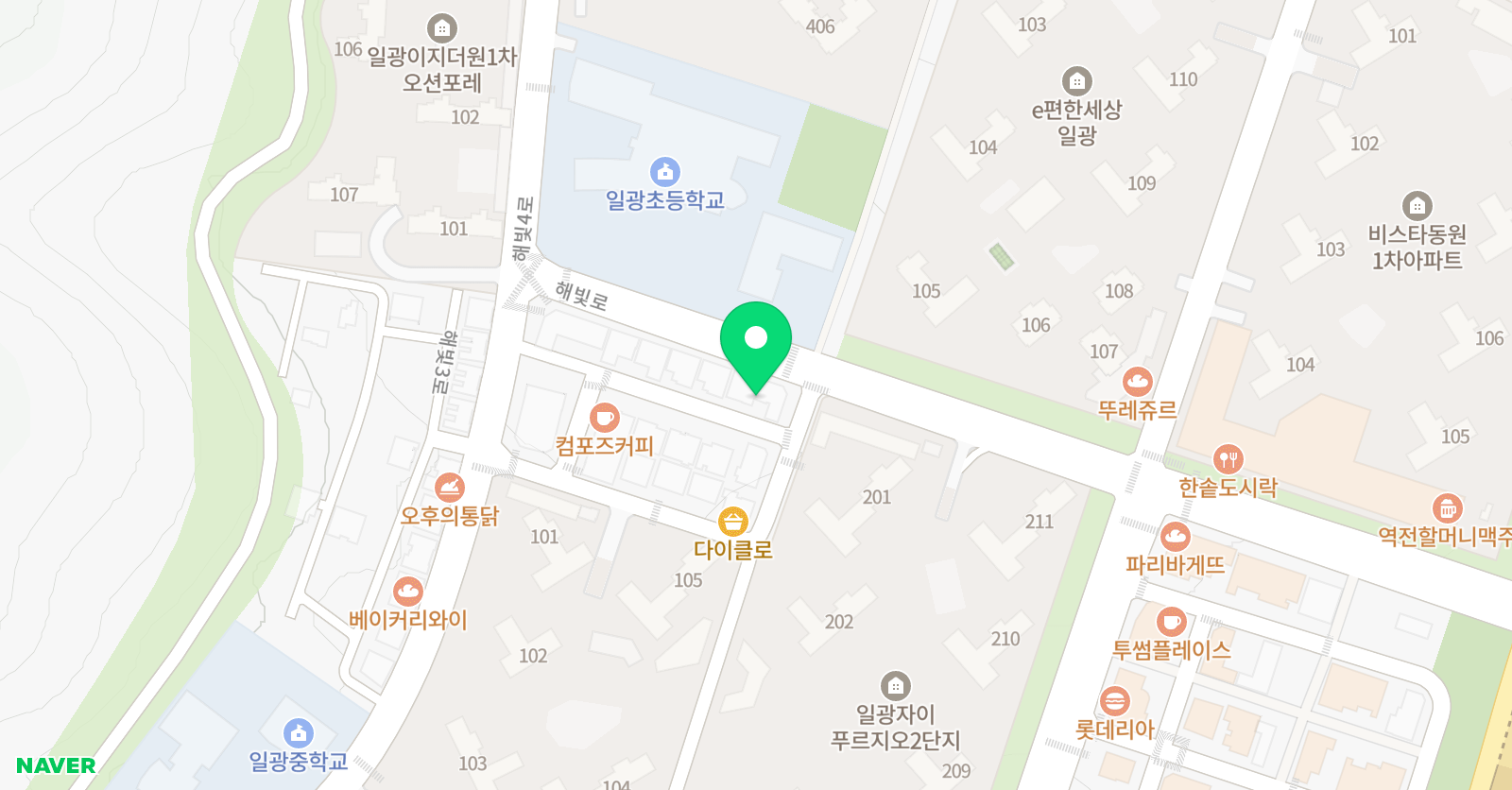 기장차오름 태권도 위치